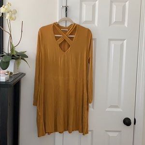 Mustard yellow/gold dress with pockets